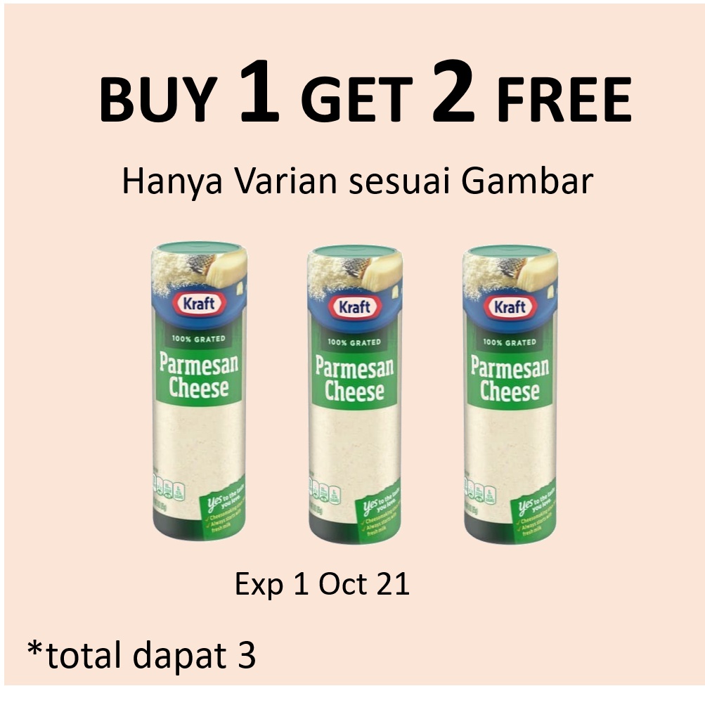 Kraft Grated Parmesan Cheese - keju parmesan irisan impor