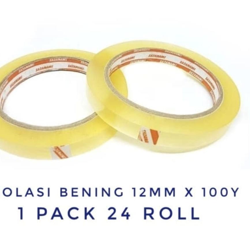 

Update Isolasi Bening 12MM X 100Y sazanami 1/2 Inch lakban bening selotip - 1 PACK 24 ROLL