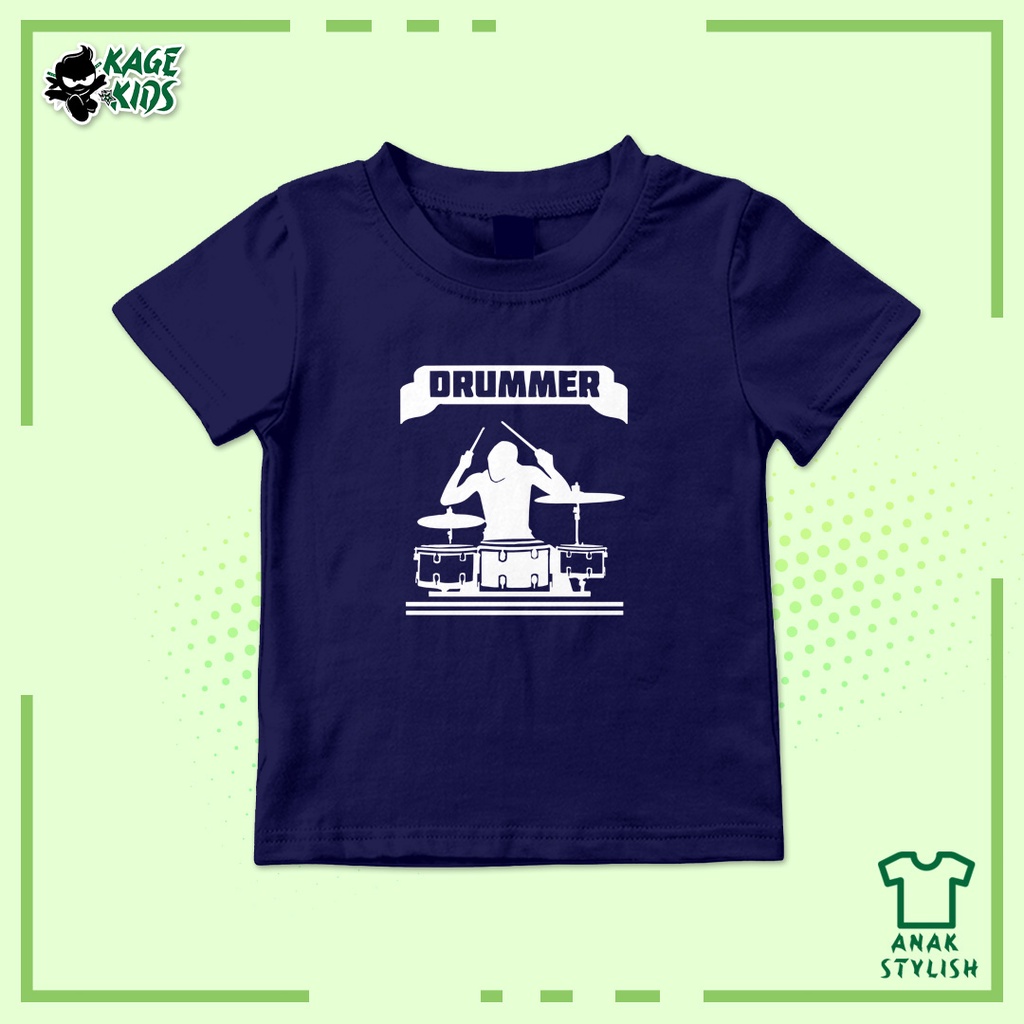 Kaos Distro Anak DRUMMER MAN Laki Laki dan Perempuan / Umur 1-10 Tahun / Custom Request / Terlaris /