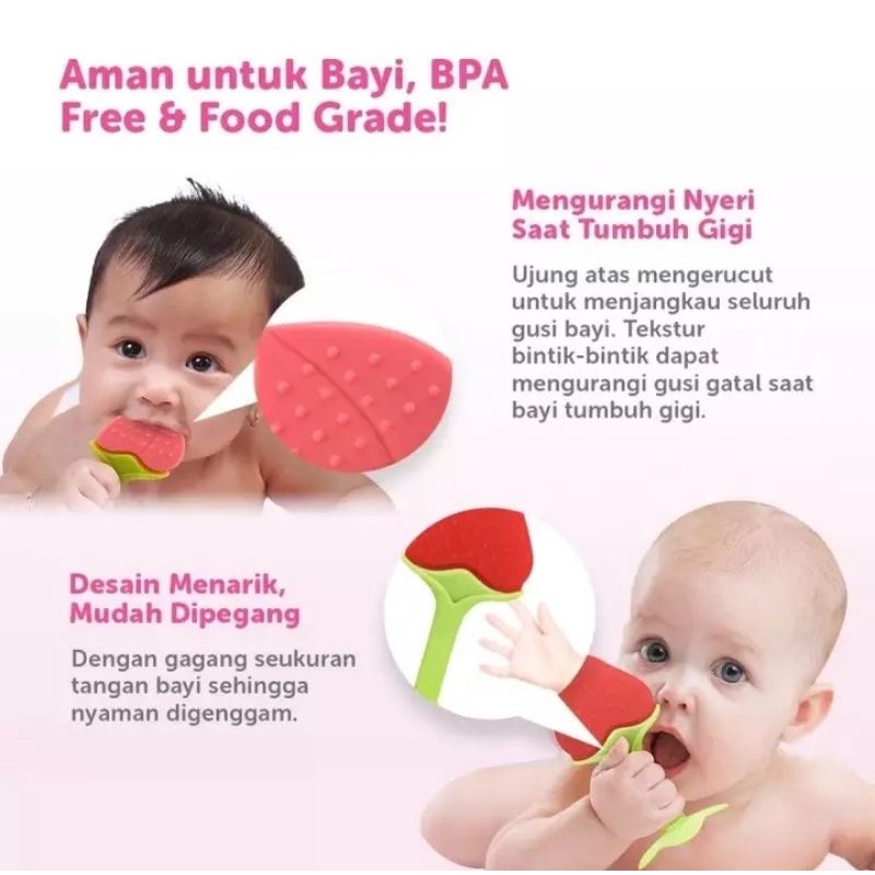 Gigitan Empeng Baby Teether Bayi Bentuk Buah