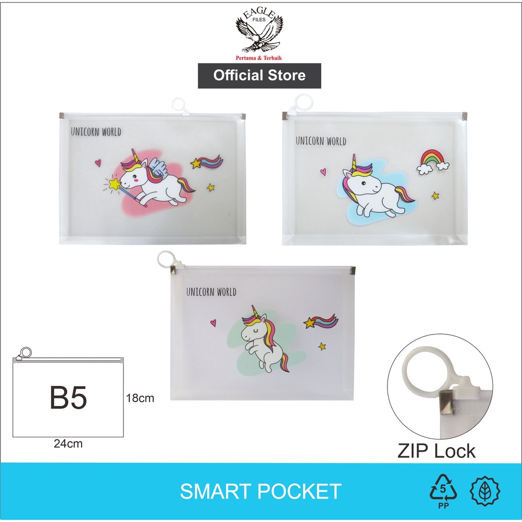 

TOMEX Zipper Pocket UNICORN B5