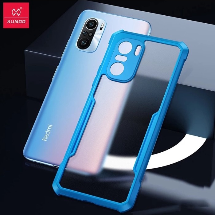 XUNDD ORI POCO F3 CASE PREMIUM TRANSPARAN ORIGINAL - Biru Matte