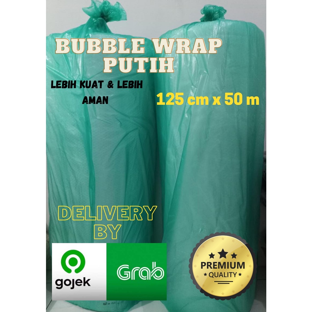 

BUBBLE WRAP ROLL (1,25 x 50 M) PUTIH BUBLE WRAP (KHUSUS SURABAYA GOJEK/GRAB)