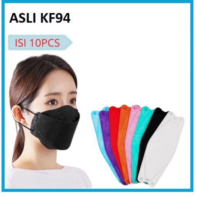 KF94 Masker mulut isi 10pcs  KF 94 EVO 4PLY Tebal Dewasa IMPORT High Quality IDOL K-POP KPOP BTS BT21 KOREA