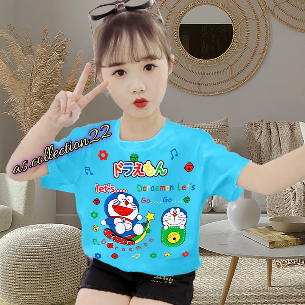 kaos anak karakter doraemon//1-10 tahun