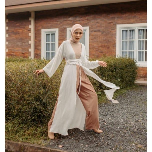 1KG MUAT 4PCS | BELLE OUTER LONG CARDIGAN AIRFLOW CRINKLE HITS OOTD SELEBGRAM FASHION GROSIR MURAH WANITA TERBEST SELLER