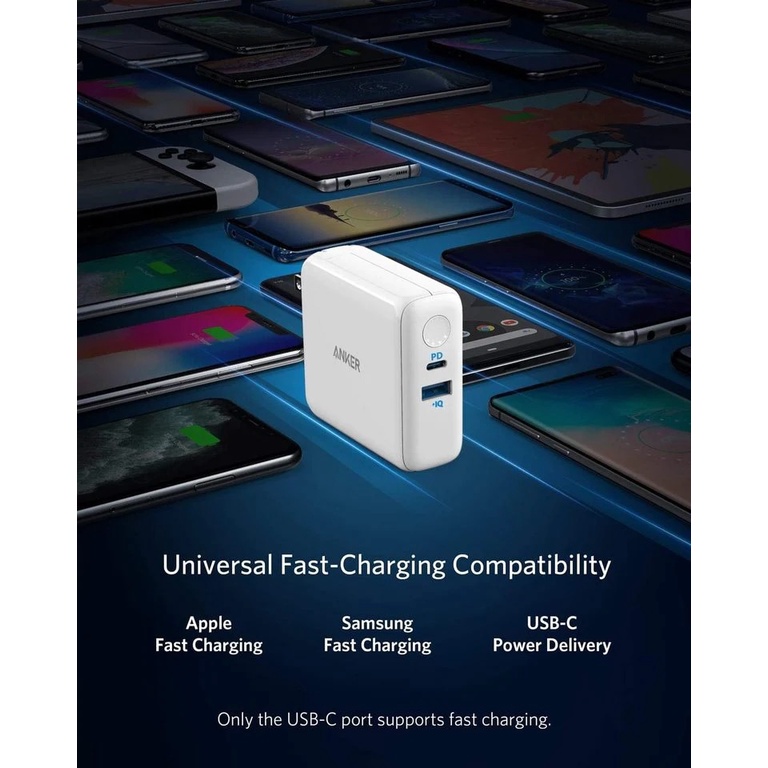 ANKER A1624 - 2-in-1 PowerCore III Fusion 5K - Support PD 18W - Charger dan Powerbank 5000mAh
