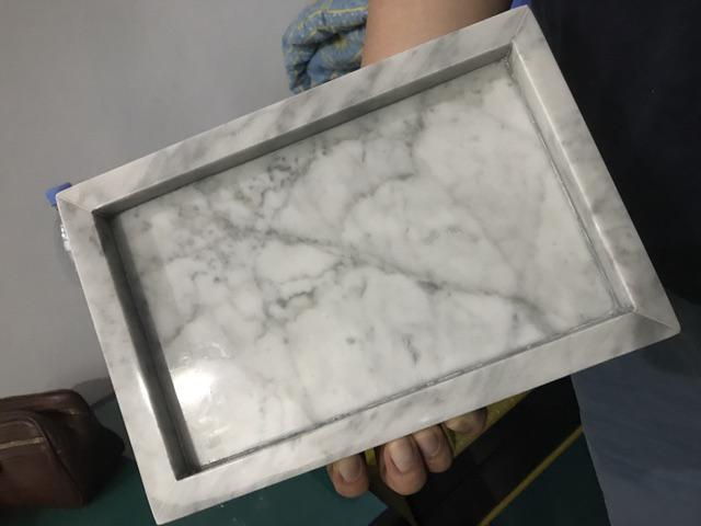 Carrara Marble Tray 30x20x4 Cm