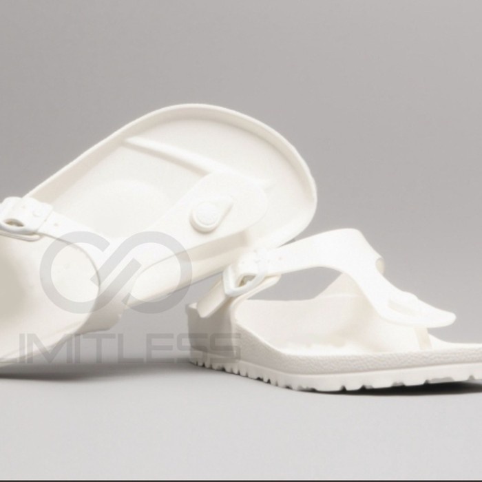 Sandal Wanita Pria Ala Birkenstock Jepit - Putih, 37 On Sale