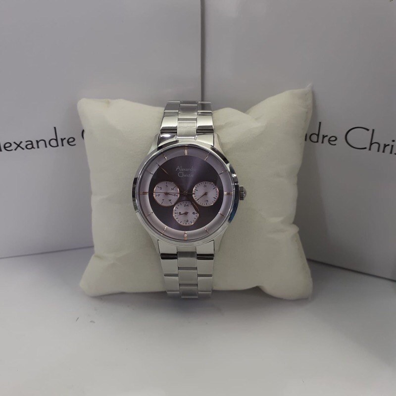 JAM TANGAN WANITA ALEXANDRE CHRISTIE 2889BF SILVER ORIGINAL