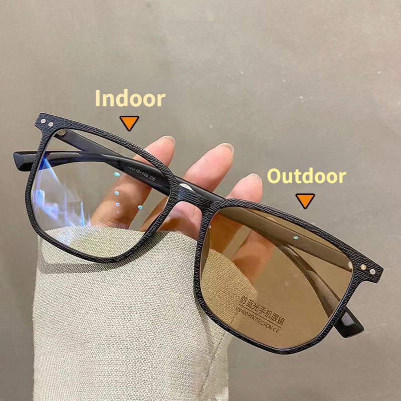 Kacamata Photochromic Anti Radiasi Dengan Bingkai Logam Untuk Pria Dan Wanita