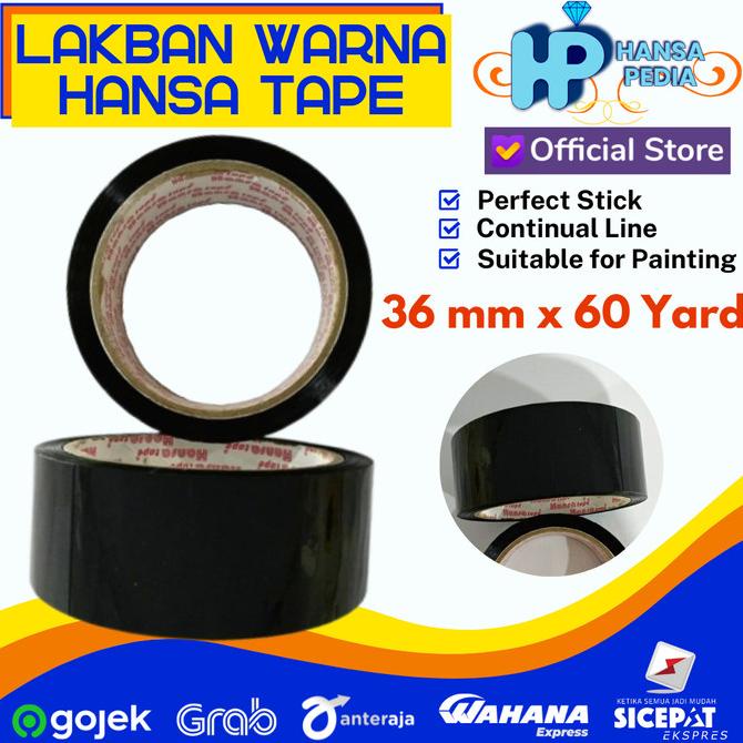 

Lakban Warna 36mm x 60Y Hitam