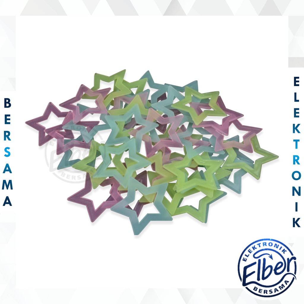 ELBER HL0023 Stiker Bintang Bolong Stiker Dinding Glow in ELBER HL0023 Stiker Bintang Bolong Stiker Dinding Glow in