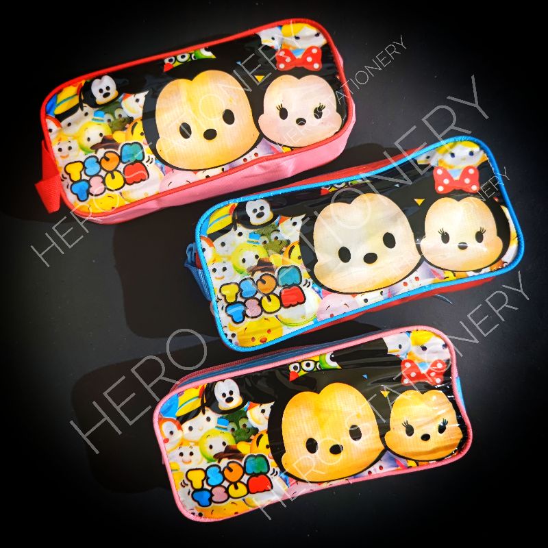 

Kotak pensil resleting mickey minnie tsum tsum