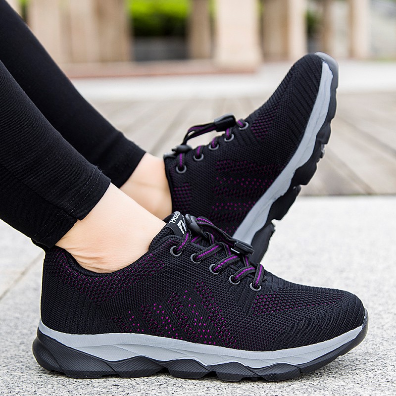 FOKU Sepatu Sneakers Wanita Santai Luar Bernapas Non-Slip Sport Shoes