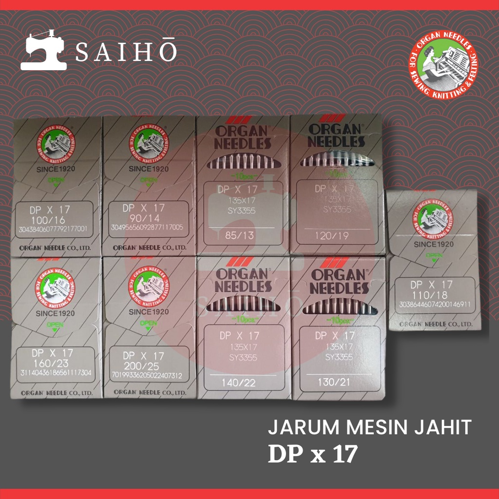 Organ Needles DPx17 - Jarum Mesin Jahit Kulit Walking Foot / Cangklong