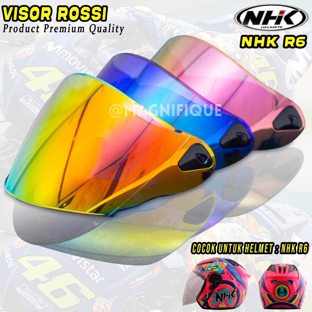 Kaca Helm NHK R6 Original Iridium Visor NHK R6 Venom Kaca Helem NHK R6 Flat Kaca Visor Helm NHK R6 T