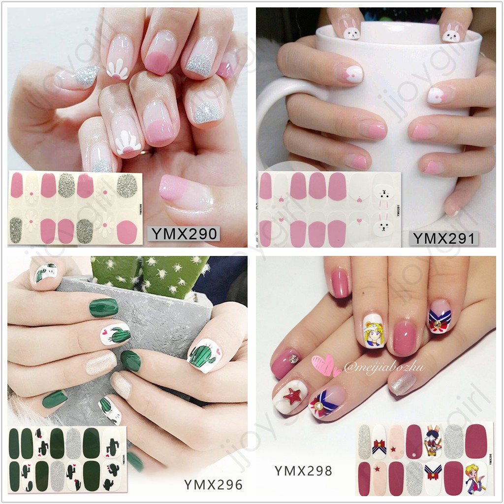 &lt;Jjoygirl&gt;YMX Nail Sticker Motif / Sticker Kuku / Stiker Kuku / Nail Stiker Glitter / Stripes Design