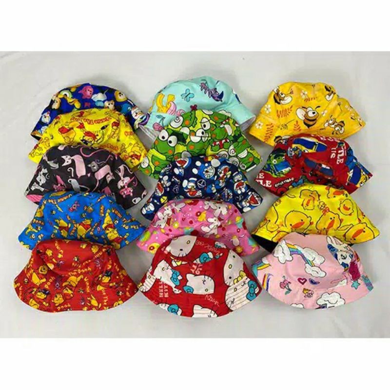 TOPI ANAK  BUCKET HAT  BUCKET ANAK  BUCKET KARTUN