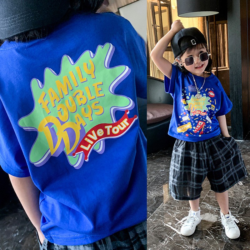  Kaos  T Shirt Anak  Laki  Laki  Model  Lengan  Pendek Gaya Musim 