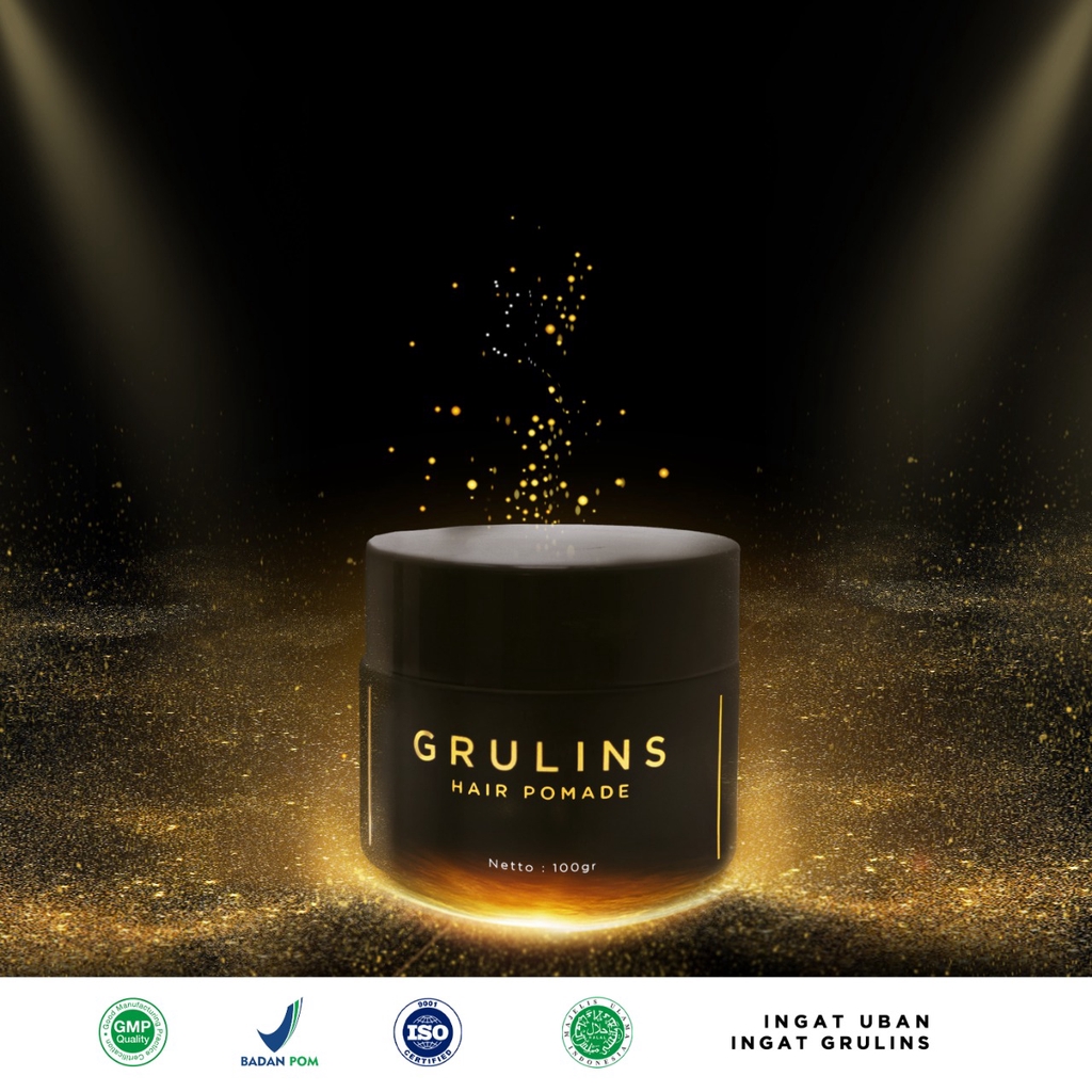 Grulins Hair Oil Dan Pomade / Penghilang Uban Permanen / Penghitam Uban / Obat Uban Bergaransi 100% Uang Kembali