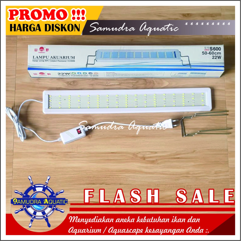 Lampu Aquarium GANTUNG 50-60 cm, Lampu Gantung HEMAT ENERGY, Lampu Aquarium Aquascape (GRATIS Bublewrap)