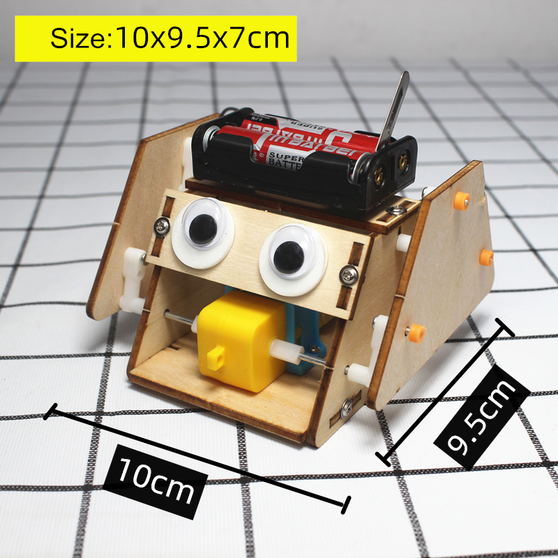 Mainan Robot Segitiga Elektronik Bahan Kayu Untuk Edukasi Sains Anak