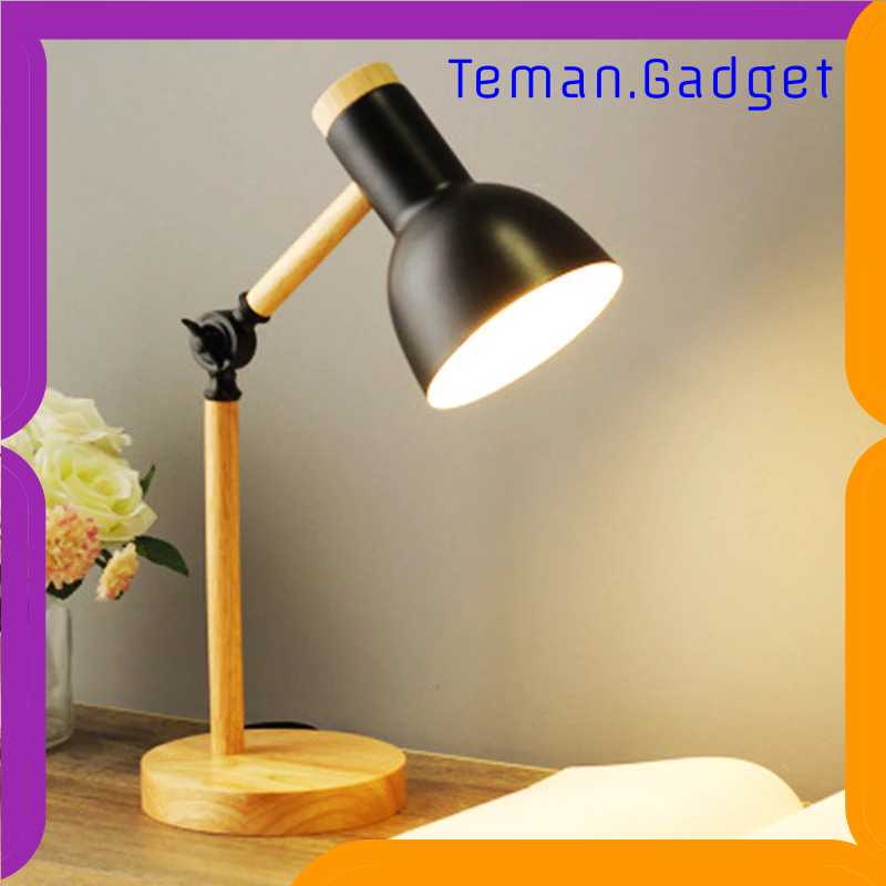 TG-DHA Pookin Lampu Baca LED Desk Lamp Nordic Wooden Art 12W Tri-Color PK407