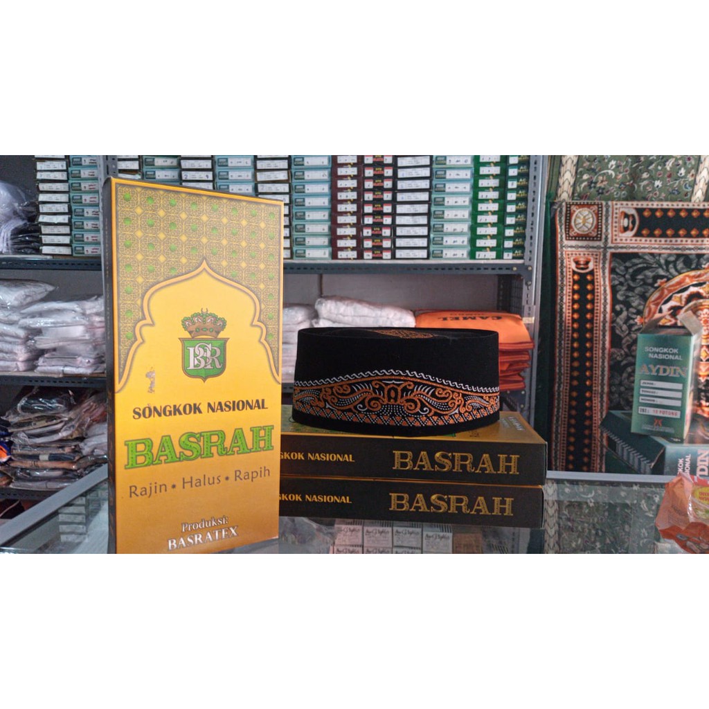 Peci Songkok Batik Basrah Peci Polos Bahan Bludru Batik Anak & Dewasa