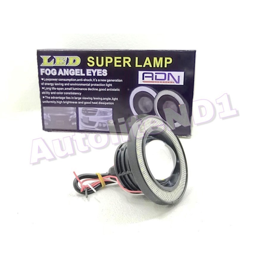 FOGLAMP ANGEL EYES 76mm 89mm tembus kabut LED SET ADN