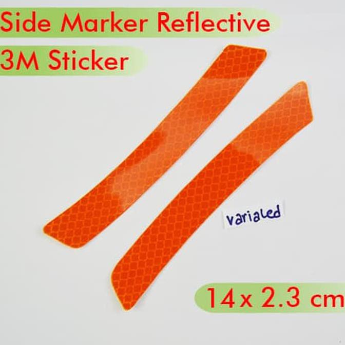 Side Marker Reflective Bumper sticker Bemper Mobil Samping Universal
