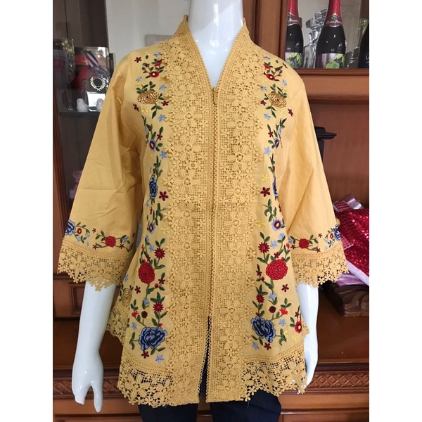 kebaya alexuez size s bordir timbul kombinasi brukat premium/size kecil 0994