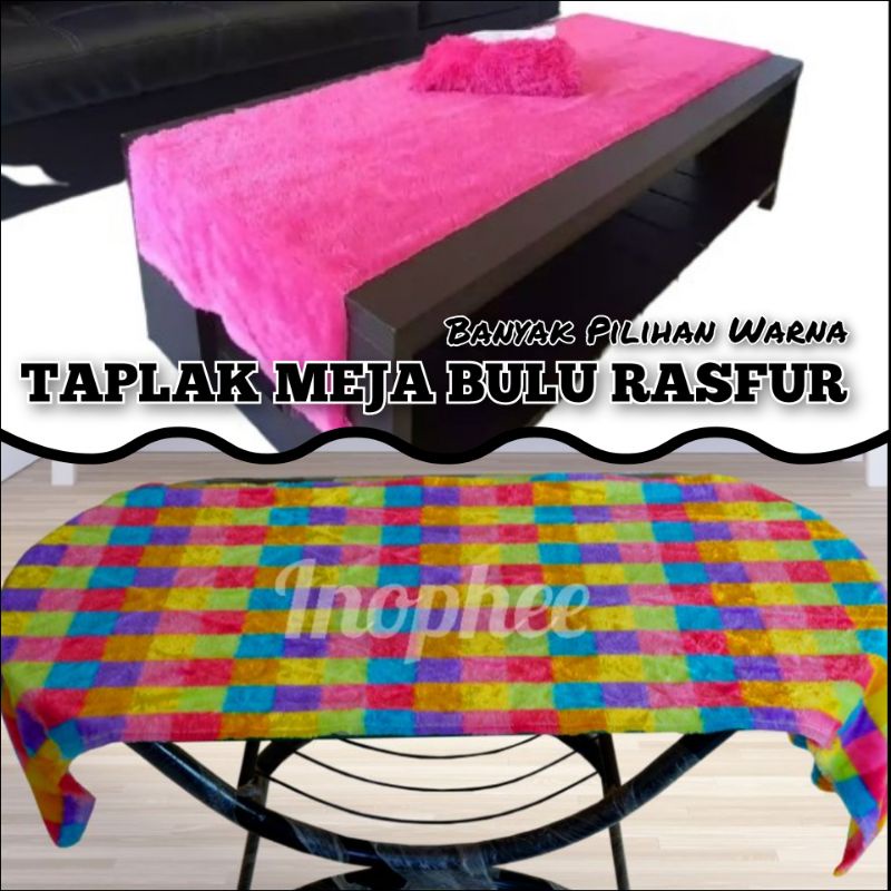 Taplak meja bulu rasfur lembut uk-150x50