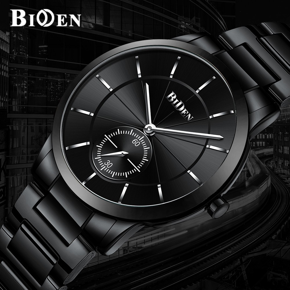 BIDEN Jam Tangan Pria Olahraga Tahan Air Bisnis Klasik Mewah  Mode Quartz Jam Tangan