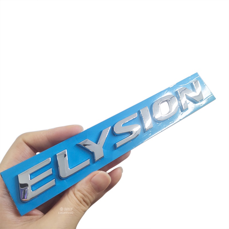 1pc Stiker Emblem Logo ELYSION Bahan ABS Untuk Bagasi Belakang Mobil HODAN ELYSION