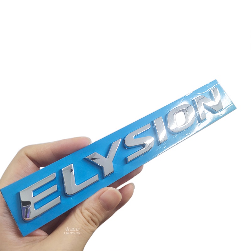 1pc Stiker Emblem Logo ELYSION Bahan ABS Untuk Bagasi Belakang Mobil HODAN ELYSION