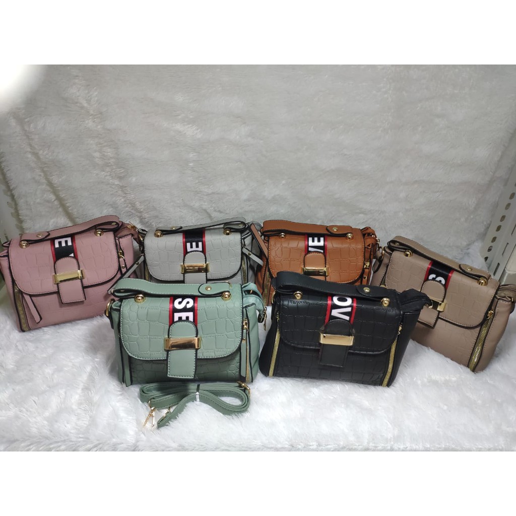 JK  617 1KG MUAT 2PCS TAS SELEMPANG FASHION IMPORT WANITA Y21071