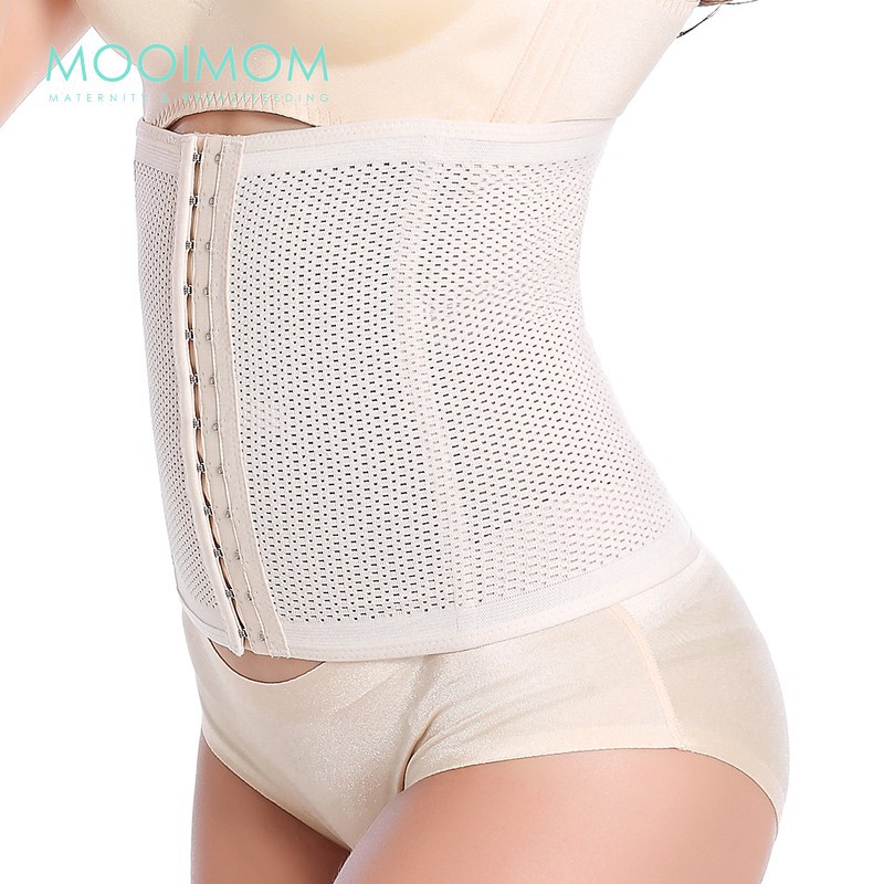 Mooimom Ultra-Long Corset Belt  Korset Pelangsing Pasca Melahirkan - Breathable Nude