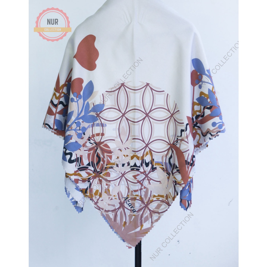 Jilbab Motif Segi Empat Lasercut Azara Fashion Muslim