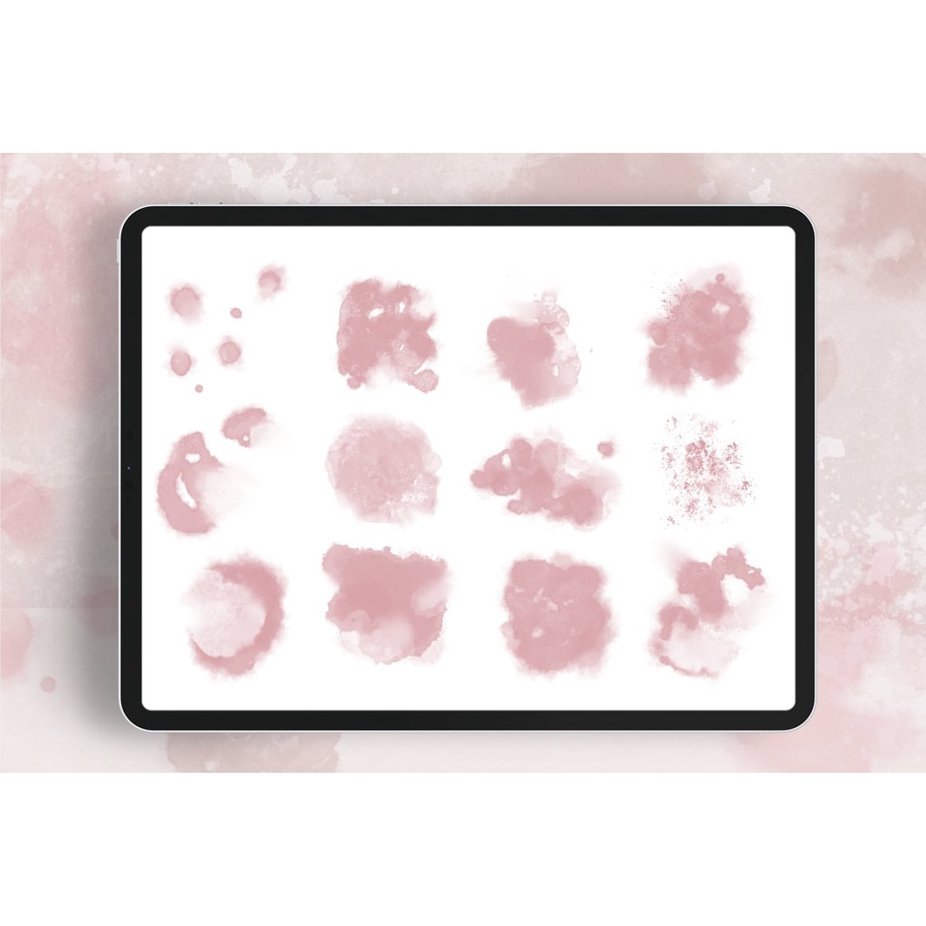 Procreate Brush - Home Sweet Home Watercolor Stamps