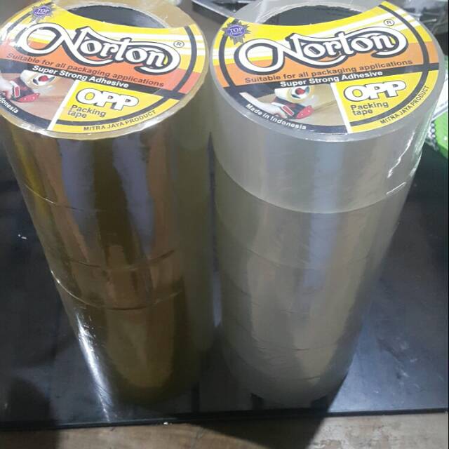 

Lakban bening cokelat opp norton 2" (48mmx90yd) opp tape panjang 90 yard murah berkualitas