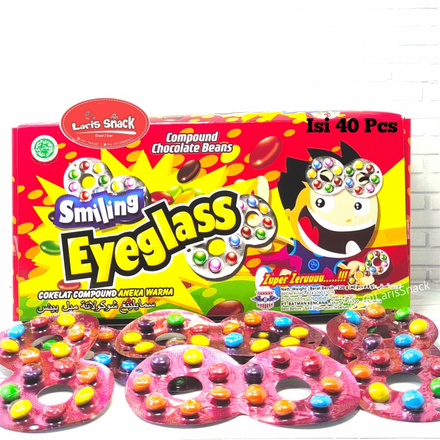 

Coklat Smiling Eyeglass Cokelat Compound coklat kacamata (1 Box isi 40 pcs)