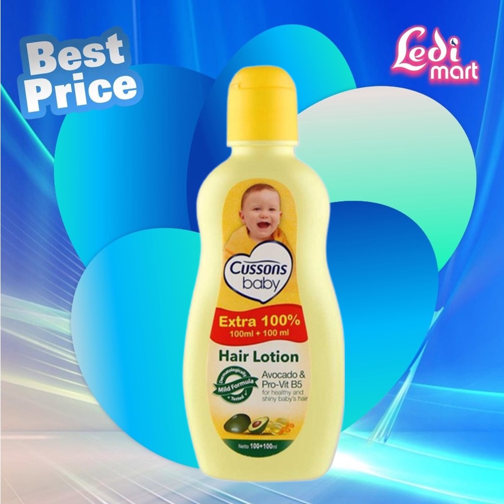 ORIGINAL Cussons Baby Hair Lotion 100ml+100ml &amp; 50ml+50ml / Cusson Hair Lotion Bayi / LEDI MART