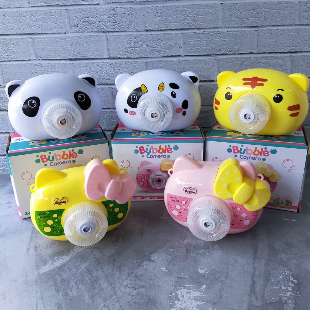 Bubble Kamera / Camera gelembung busa ada music dan lampu  - Hello kitty - Keropi - doraemon- SPIDER