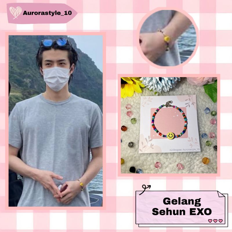 EXO Sehun Bracelet / Aksesoris Manik Sehun EXO / Kalung / Gelang / Cincin / Korean Style