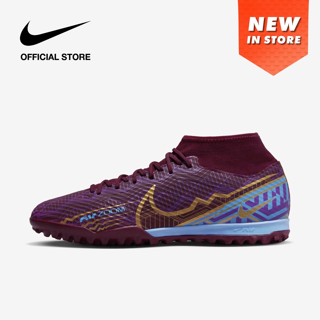 Nike Zoom Mercurial Superfly 9 Academy KM TF Indoor-Court Football Shoes - Purple