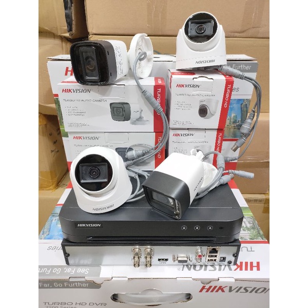 paket cctv 4 ch 5mp hikvision 2560p lengkap tinggal pasang