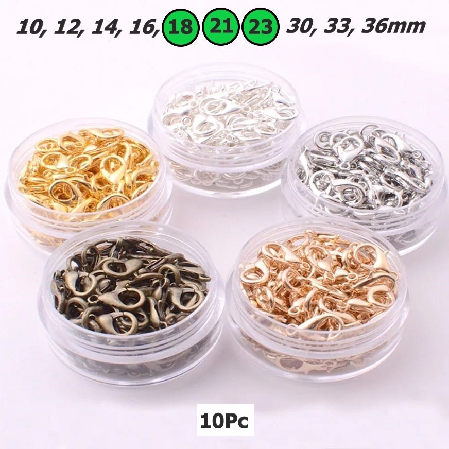 Uk 18mm(304-1) - 23mm(306) Harga/10pc Kait Lobster Kait Kalung / Kait Gelang / Kait Liontin