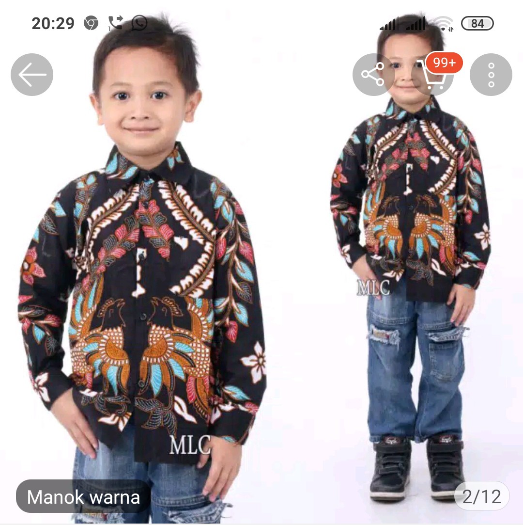 Promo! Kemeja Batik Anak Laki Laki Lengan Panjang,bisa Cod Gratis Ongkir !original Produk Pekalongan