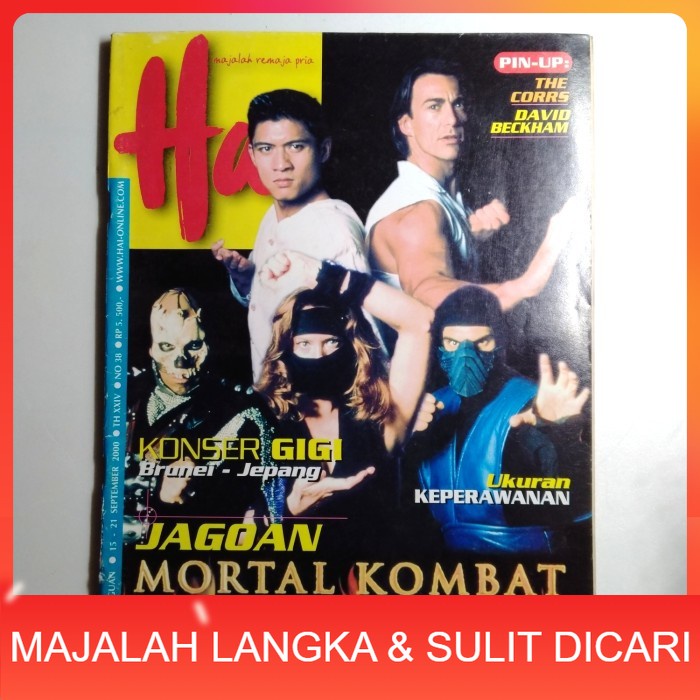 Majalah HAI No.38 Sep 2000 Cover MORTAL KOMBAT Langka